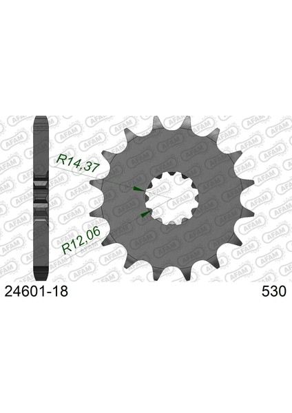 Kawasakı ZX-12R Ninja (ZX1200) Çelik Ön Dişli #530