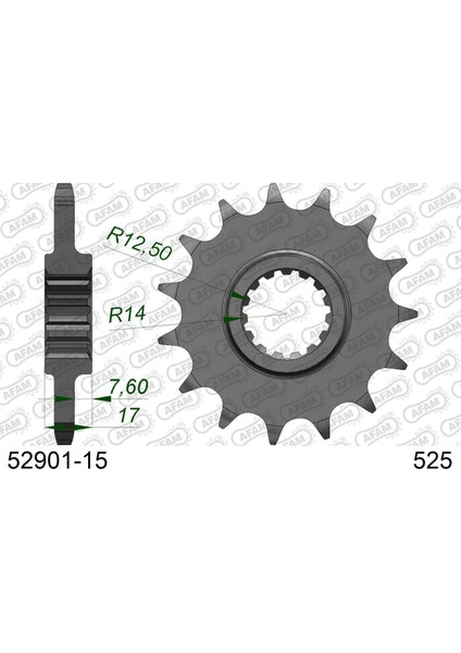 Ducatı 1199/1299 Panıgale Çelik Ön Dişli #525