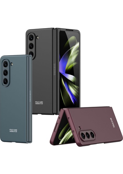 Samsung Galaxy Z Fold 5 Kılıf Katlanabilir Darbe Emici Mat Renkli Sert Kıpta Kapak