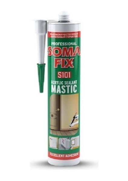 310 ml - 500 gr Beyaz Akrilik Mastik Pimapen Pvc Kapı Parke Montaj Dolgu Mastiği