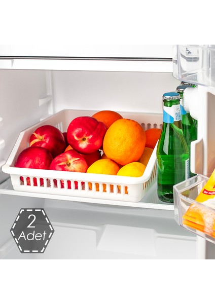 Çok Amaçlı Buzdolabı İçi Düzenleyici Sebze Meyve Organizer Sepet 2'li