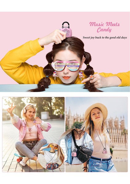 Sevimli Mini Taşınabilir Bluetooth Hoparlör - Pembe (Yurt Dışından) modelleri