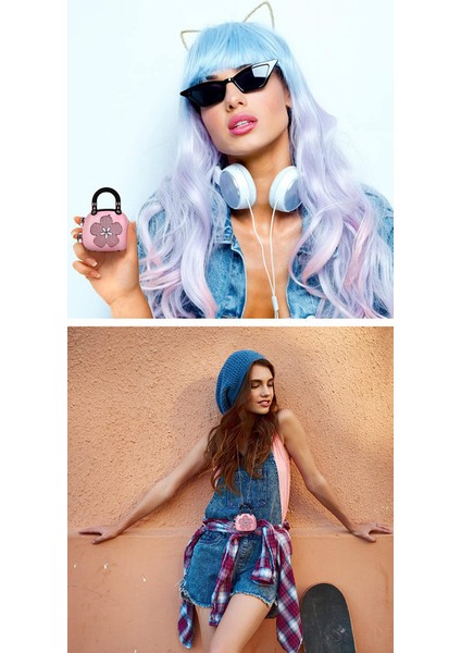 Sevimli Mini Taşınabilir Bluetooth Hoparlör - Pembe (Yurt Dışından) fırsatları