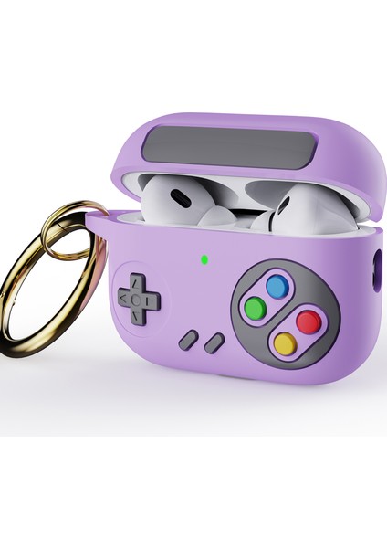 Airpods Pro 3.nesil ile Uyumlu Kulaklık Kılıfı Yumuşak Soft Dokunuş Retro Görünümlü Nint-Endo