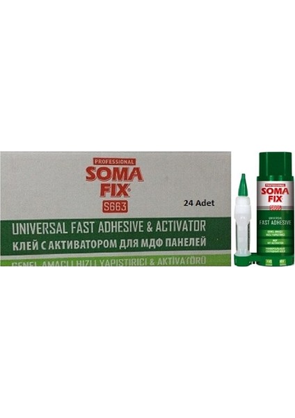 400 + 100 ml Şeffaf Süper Hızlı Yapıştırıcı Çift Komponentli Şok Mdf Kit