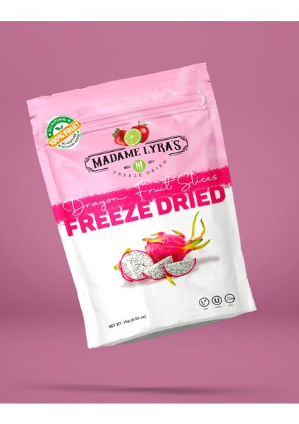 8'li Kutu x 16 gr Freeze Dried (Dondurularak Kurutulmuş) Beyaz Ejder Meyvesi Dilimleri