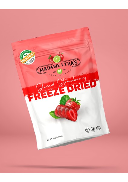 8'li Kutu x 16 gr Freeze Dried (Dondurularak Kurutulmuş) Çilek Dilimleri