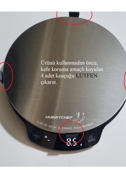 Hubby Chef Elektronik Hassas Mutfak Tartısı 5kg/0.1g Hassas Mutfak Terazisi