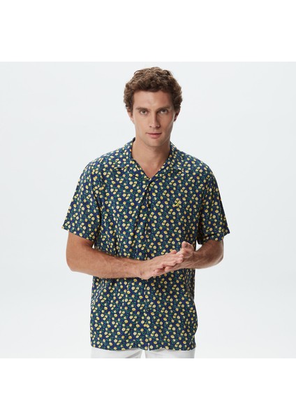 Nautıca Erkek Lacivert Classıc Fıt Kısa Kollu Gömlek W35407T.4NV