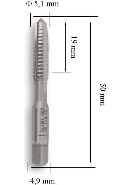W 1/4 Normal Vidalı El Kılavuzu 3’lü Hss Dın 351