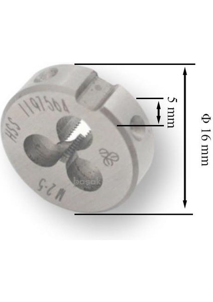 M2.5 x 0.45 Pafta Normal Vidalı Hss Dın 223/B fiyatları