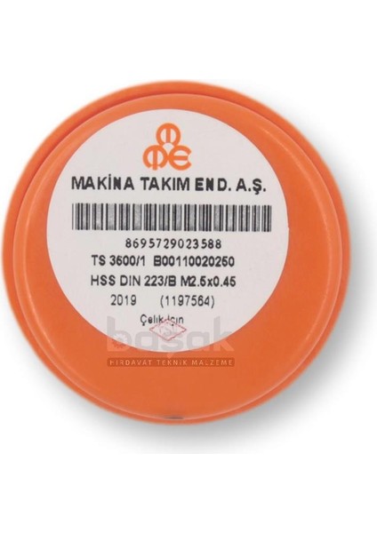 M2.5 x 0.45 Pafta Normal Vidalı Hss Dın 223/B modelleri