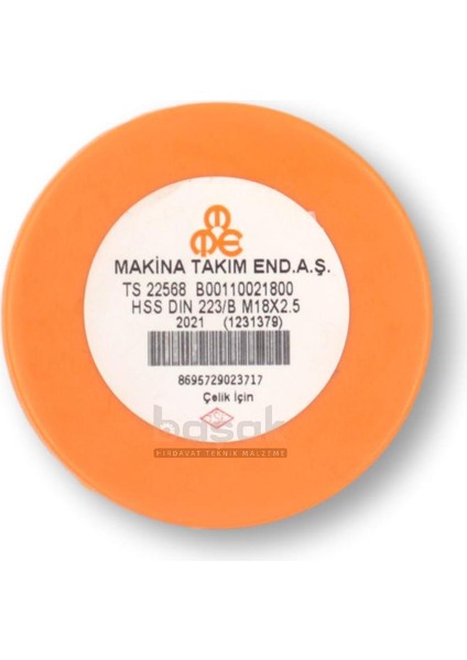 M18 x 2.5 Pafta Normal Vidalı Hss Dın 223/B modelleri