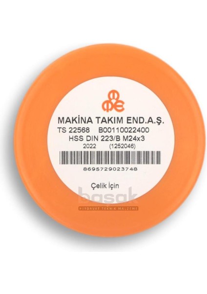 M24 x 3 Pafta Normal Vidalı Hss Dın 223/B