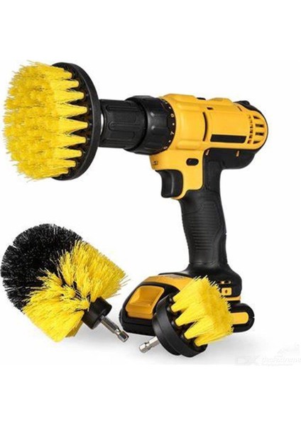 3 Parçalı Elektrikli Matkap Fırça Kiti Plastik Yuvarlak Temizleme Fırçası Araba Temizleme Naylon Fırça (Yurt Dışından)