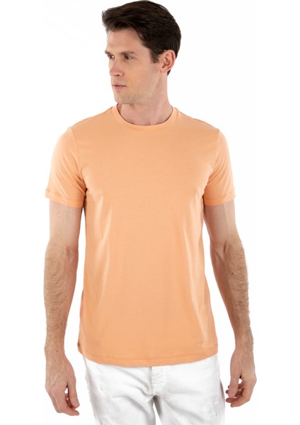 Bisiklet Yaka %100 Pamuk Erkek T-Shirt