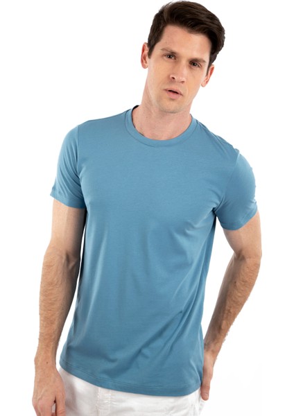 Bisiklet Yaka %100 Pamuk Erkek T-Shirt modelleri