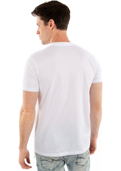 Bisiklet Yaka %100 Pamuk Erkek T-Shirt