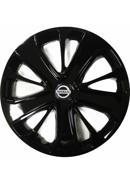 Nissan Uyumlu 15 Inç Piano Black Siyah Jant Kapağı 4 Adet