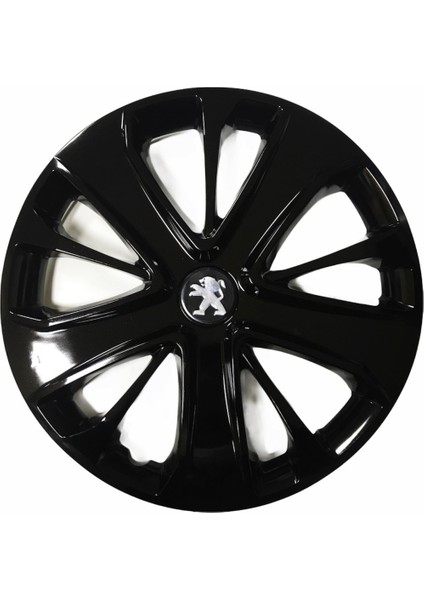Peugeot Partner Uyumlu 15 Inç Piano Black Siyah Jant Kapağı 4 Adet