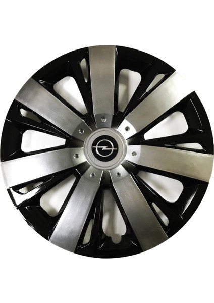 Opel Insignia Uyumlu 15 Inç Piano Black Siyah Beyaz Renkli Jant Kapağı 4 Adet