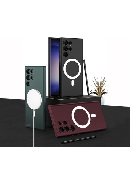 Samsung Galaxy S23 Ultra Kılıf Wireless Şarj Özellikli Kıpta Magsafe Silikon Kapak fırsatları