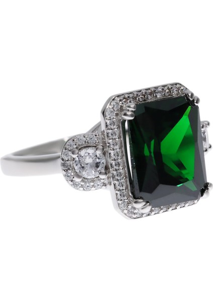 Kadın Zümrüt Renk Gösterişli Yüzük fiyatları