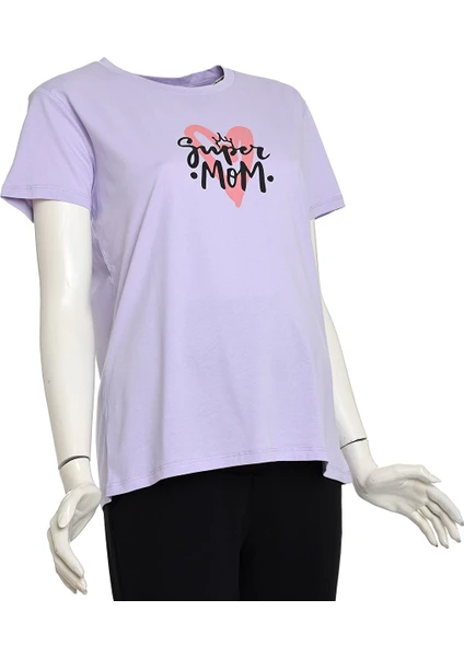 Baby Mom London Temalı Tişört Hamile Kısa Kol Tshirt Anne Giyim