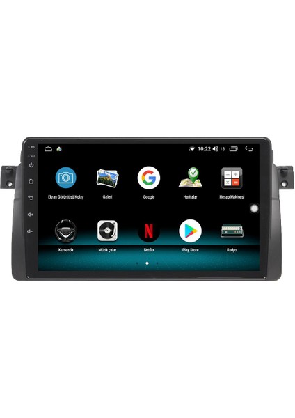 Bmw E46 Android 10 Multimedya Carplay 2gb Ram + 32GB HDD Navigasyon Ekran