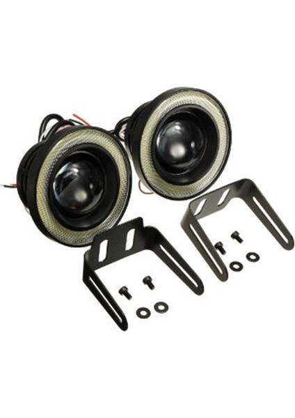89 mm Turuncu Mercekli Angel LED Halkalı Sis Far Metal Gövde fırsatları