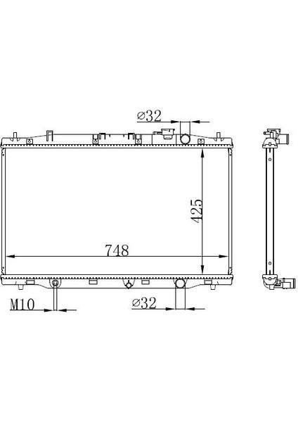Brazing Su Radyatörü Honda Crv 1.6 D 2015 + (Manuel Şanz.) (425X748X26)