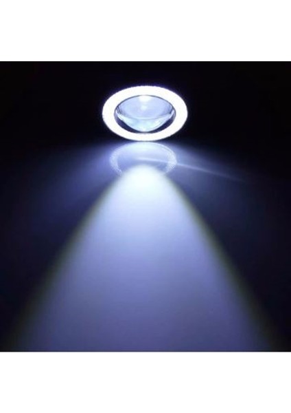 76 mm Beyaz Mercekli Angel LED Halkalı Sis Far Metal Gövde modelleri