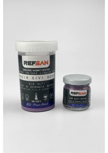 Hazır Çini ve Seramik Boyası 880 Pembe Kobalt 200 ml