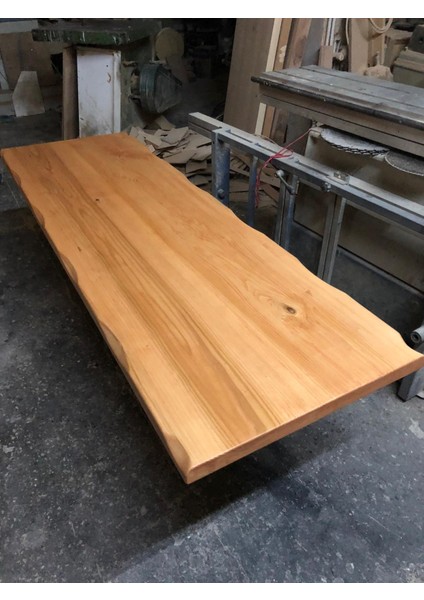 Doğal Göknar Ağacı Naturel Mat Vernik Cilalı Kütük Masa Üstü Tablası 160X60 fiyatları