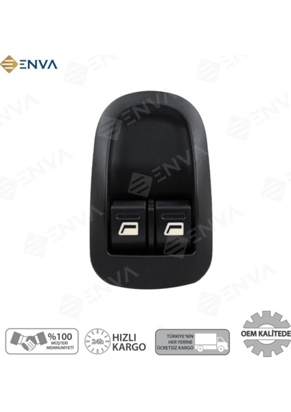 Peugeot 206 Cam Açma Kapatma Düğmesi Anahtarı (1998 ve Sonrası)