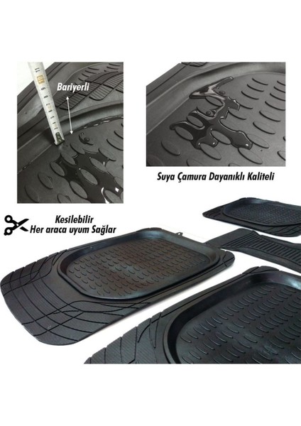Renault Symbol Uyumlu 3D Havuzlu Paspas Takımı