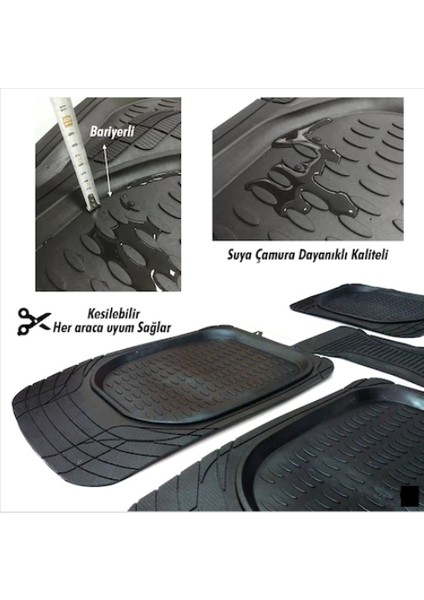 Toyota Rav4 Uyumlu 3D Havuzlu Paspas Takımı fiyatları