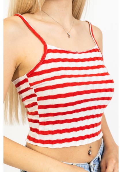 Kırmızı Beyaz Çizgili Atlet fırsatları