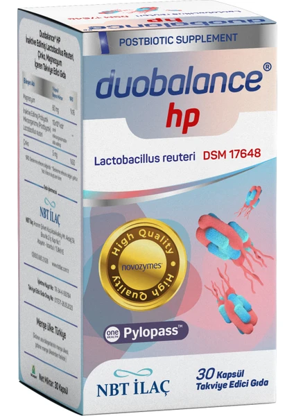 Nbt İlaç Duobalance® Hp 30 Kapsül Takviye Edici Gıda