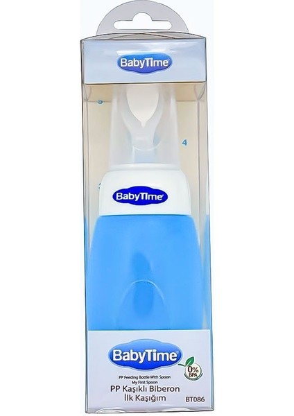 Pp Kaşıklı Biberon Ilk Kaşığım Mavi