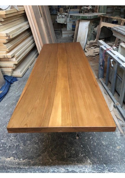 Kayın Ağacı Düz Kenar Kütük Masa Üstü 75X160.CM