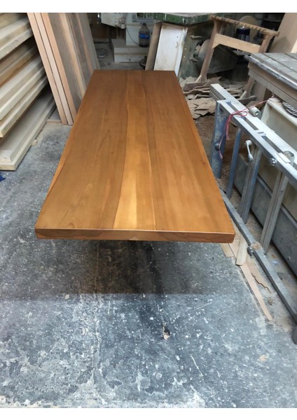 Kayın Ağacı Düz Kenar Kütük Masa Üstü 75X160.CM