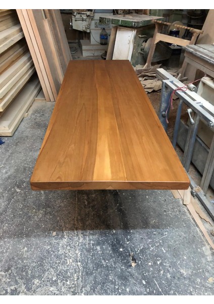 Kayın Ağacı Düz Kenar Kütük Masa Üstü 75X160.CM