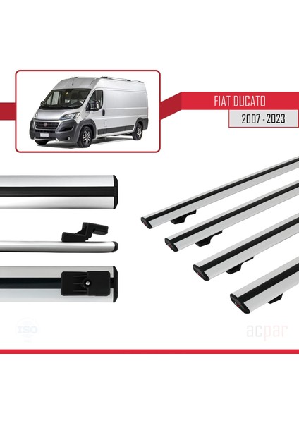 Fiat Ducato 2007 ve Sonrası ile Uyumlu Basıc Model Ara Atkı Tavan Barı Gri 4 Adet modelleri