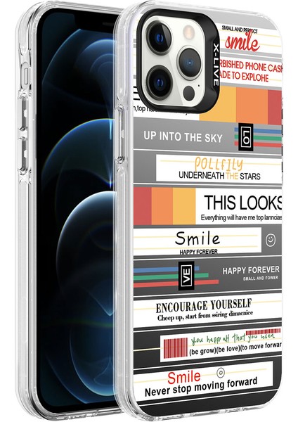 Apple iPhone 12 Pro Kılıf Desenli Zore Silver Sert Kılıf