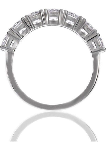 Kadın Yarım Tur Gümüş Yüzük modelleri
