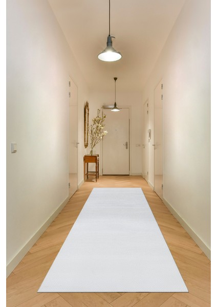 Yıkanabilir Kaymaz Tabanlı Nova Kesme Rulo Halı Yolluk Beyaz fiyatları