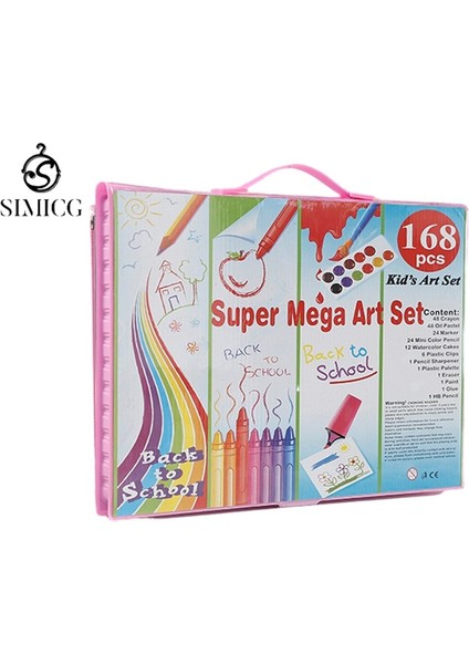 Sımıcg Çok Renkli ve Çok Tip Sulu Boya Fırçası Seti (168 Parça) (Yurt Dışından)