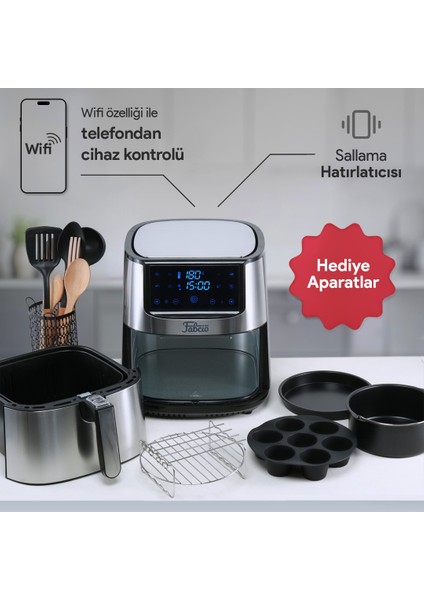 Uno Smart Wi-Fi 6lt Airfryer Yağsız Fritöz