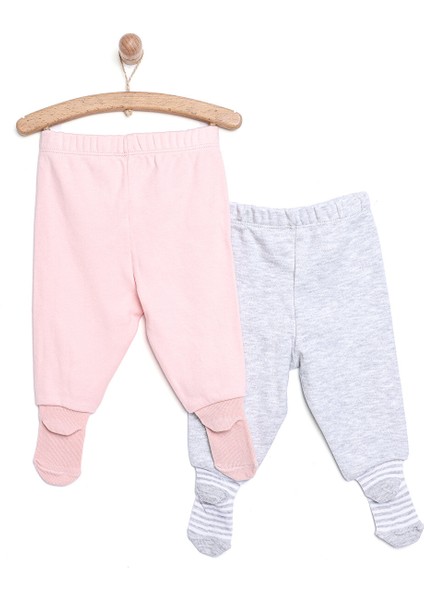 Hello Baby Hellobaby Basic Kız Bebek 2li Çoraplı Pijama Pantolon Kız Bebek